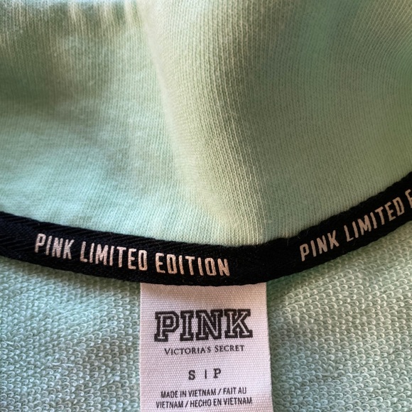 PINK 1/4 zip sweatshirt. Mint Green - Picture 6 of 6
